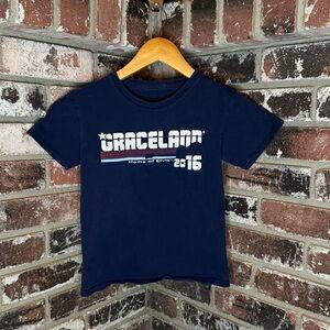 Graceland Home of Elvis 2016 Dark Blue Kids Graphic Tee